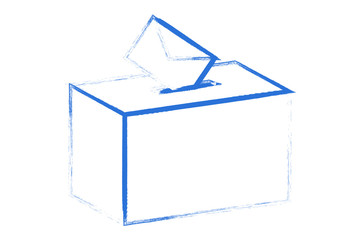 Urna con sobre de voto.