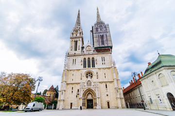 cathedral of zagreb old european gothic church