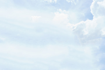 Beautiful white fluffy clouds in the blue sky day, cloud day. It best for background, abstract or blur.