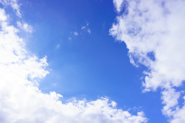 Beautiful white fluffy clouds in the blue sky day, cloud day. It best for background, abstract or blur.