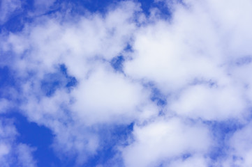 Beautiful white fluffy clouds in the blue sky day, cloud day. It best for background, abstract or blur.