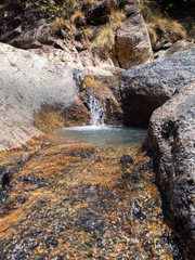 Water bath formed by the waterfall on Koh Phangan. Thailand