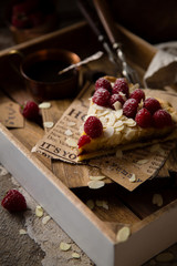 Yummy slice crust raspberry pie