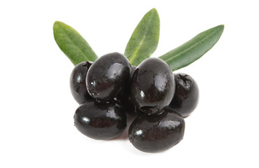 black olives isolated