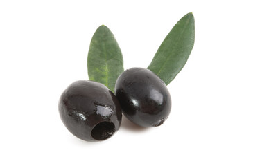 black olives isolated