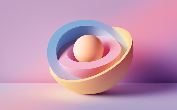 3d render, abstract background, pastel neon balls, primitive geometric shapes, simple mockup, minimal design elements