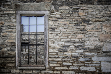 window in old mill