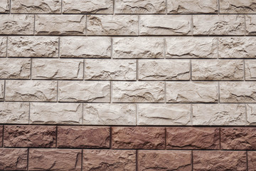 white and red brick wall red bottom white top