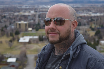 portrait of a man in sunglasses