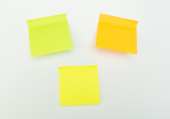 Fototapeta premium set of colour paper stick note on a white background