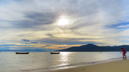 Obraz premium sunset on beach