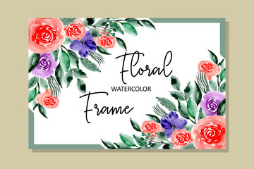 beautiful watercolor floral frame