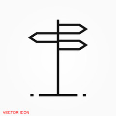Signpost icon vector sign symbol for design