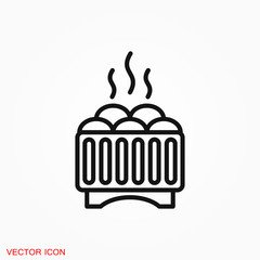 Sauna icon vector sign symbol for design