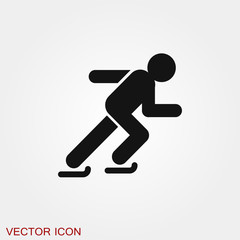 Fototapeta na wymiar Skating icon vector sign symbol for design