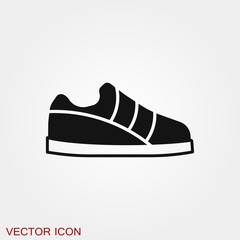 Sneakers icon vector sign symbol for design