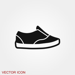 Sneakers icon vector sign symbol for design