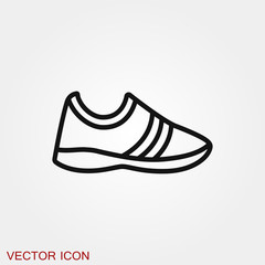 Sneakers icon vector sign symbol for design