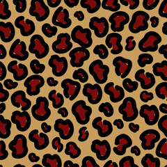 Stylish leopard seamless print. Women summer fashion trend. Fabric, textile, wrapping paper design background. Vector pattern.