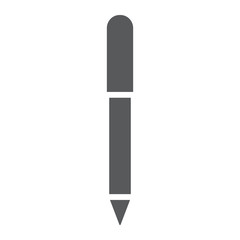 Eye pencil glyph icon, makeup and cosmetic, eyeliner sign, vector graphics, a solid pattern on a white background.