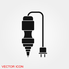 Tattoo Machine Icon vector sign symbol for design