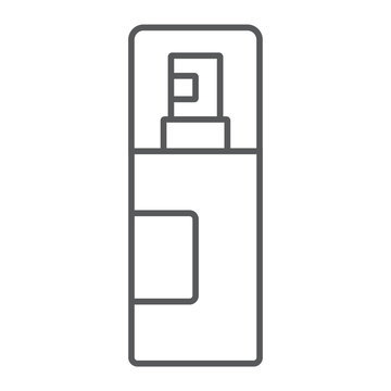 recommend clip art: Beauty spray thin line icon, makeup and cosmetic, deodorant sign, vector graphics, a linear pattern on a white background.