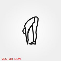 Yoga Fitness Icon vector sign symbol for design