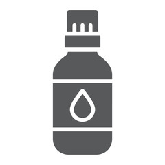 Essential oil glyph icon, aromatherapy and cosmetic, aromatic oil sign, vector graphics, a solid pattern on a white background.
