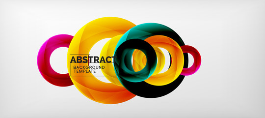 Vector circles abstract background