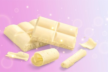 White Chocolate Blocks and Curls