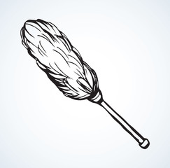 Duster brush . Vector drawing