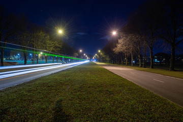 night lights in Riga, Latvia