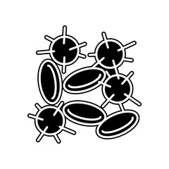 virus icon. Element of blood donation for mobile concept and web apps icon. Glyph, flat icon for website design and development, app development