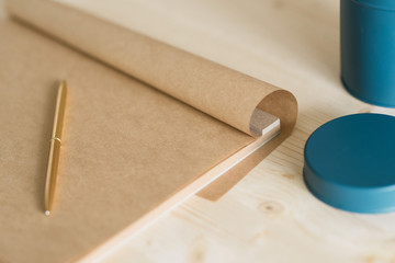 Minimal Plywood Desk Setup