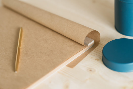 Minimal Plywood Desk Setup