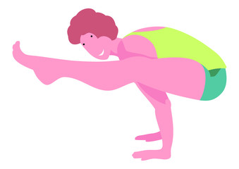 People silhouettes doing yoga on white background. Yoga class with people meditating and doing breathing exercise. Healthy life style. vector illustration