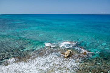 Scenic view of Caribbean Ocean at Punta Sur, Isla Mujeres