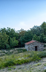 Obraz premium Vista en zona recreativa de la virgen de hontares en riaza, Segovia