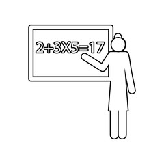 teacher icon. Element of back to school for mobile concept and web apps icon. Outline, thin line icon for website design and development, app development