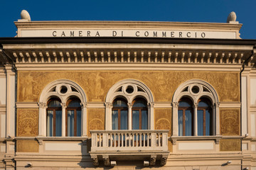 facade of Chamber of Commerce, Rovigo, Italy