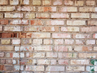 Textured old brick wall