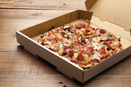 Takeaway Box of Pizza