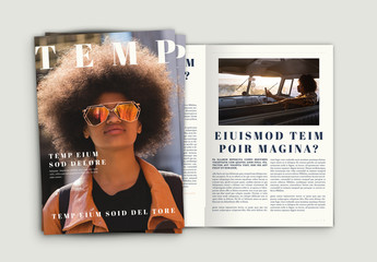 Pale Yellow Magazine witih Orange Accents