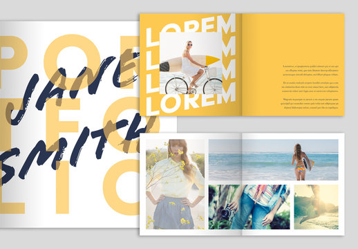 White and Yellow Square Magazine