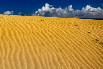 Summer background of sand and beach 