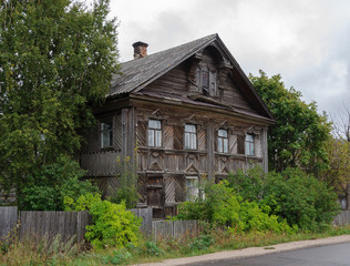 Old abandoned wooden house