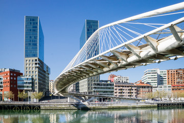 Bilbao city architectural and touristic places highlights - obrazy, fototapety, plakaty