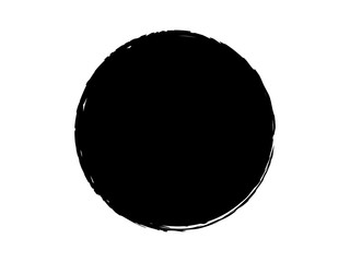 Fototapeta na wymiar Grunge stamp made of black paint.Grunge oval shape.Grunge black circle.