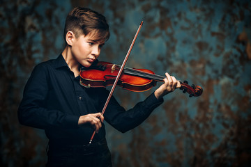 playing the violin