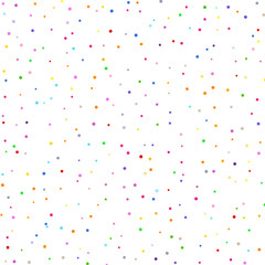 Multicolored confetti on a white background